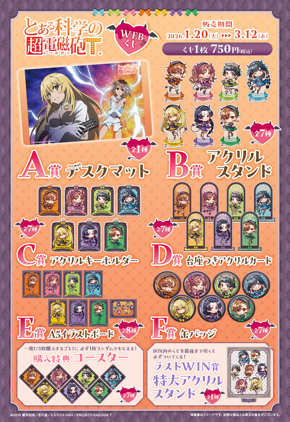とある科学の超電磁砲WEBくじの紹介画像