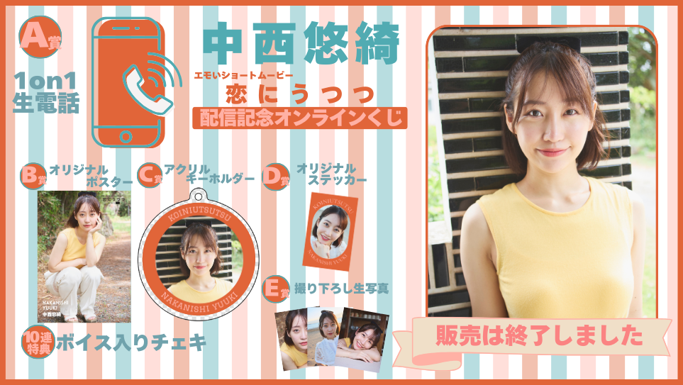 中西悠綺「恋にうつつ」配信記念オンラインくじの画像