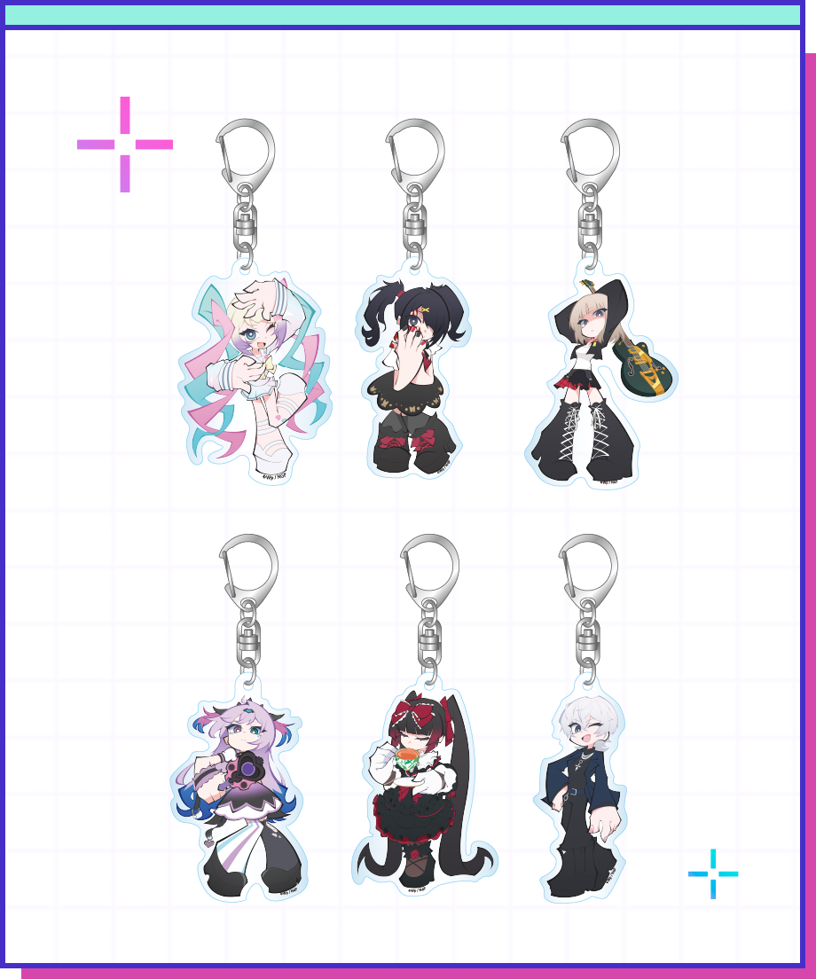 ニディガカートゥーンアクキーの画像