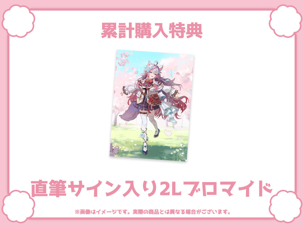 直筆サイン入り2Lブロマイドの画像