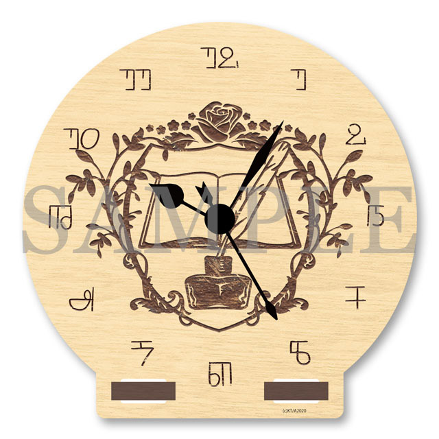 マイン工房ロゴ入り木製時計の画像