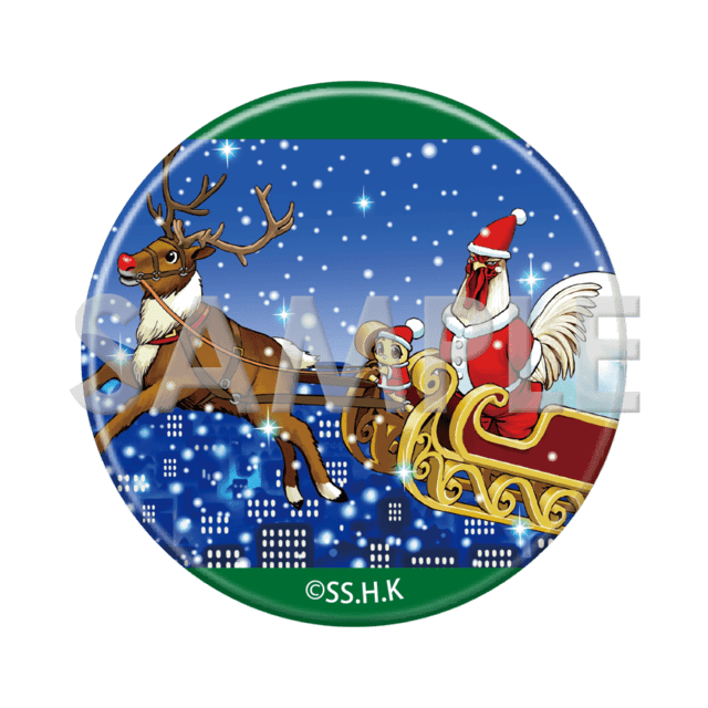 缶バッジ　(サンタに憧れて)の画像