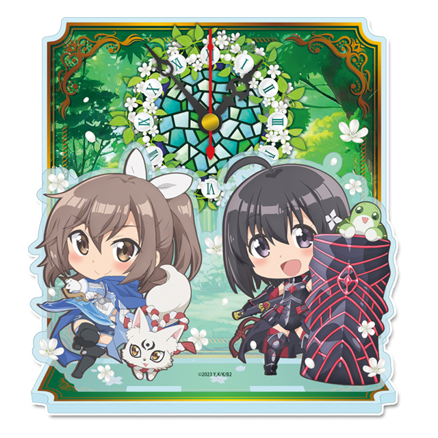 ミニアクリル置時計A【メイプル＆サリー】の画像