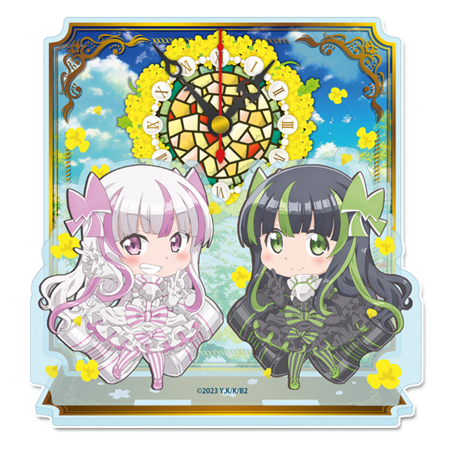 ミニアクリル置時計C【マイ＆ユイ】の画像