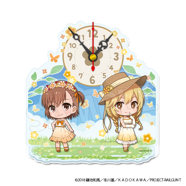 ミニアクリル置時計A【御坂美琴＆食蜂操祈】の画像