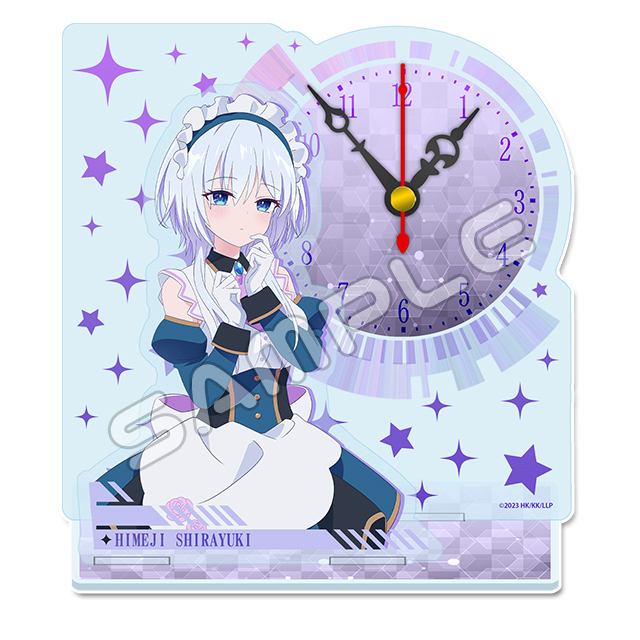 ミニアクリル置時計①【姫路白雪】の画像