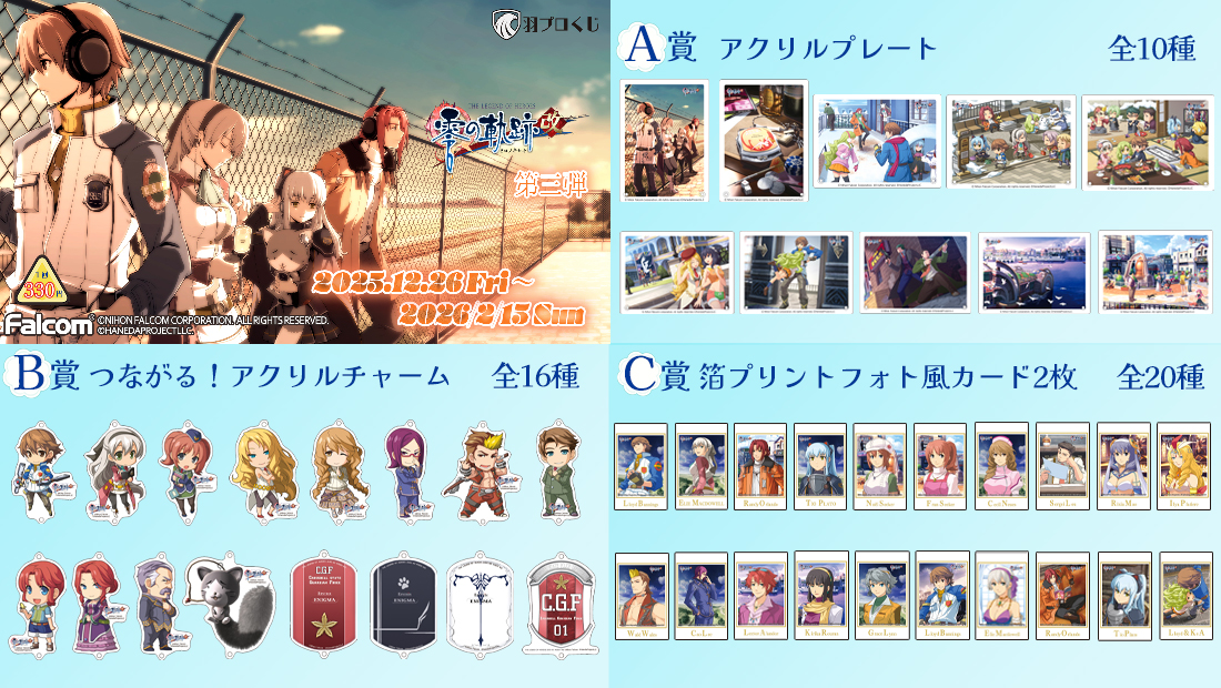 Falcom 零の軌跡改オンラインくじ 第三弾の紹介画像