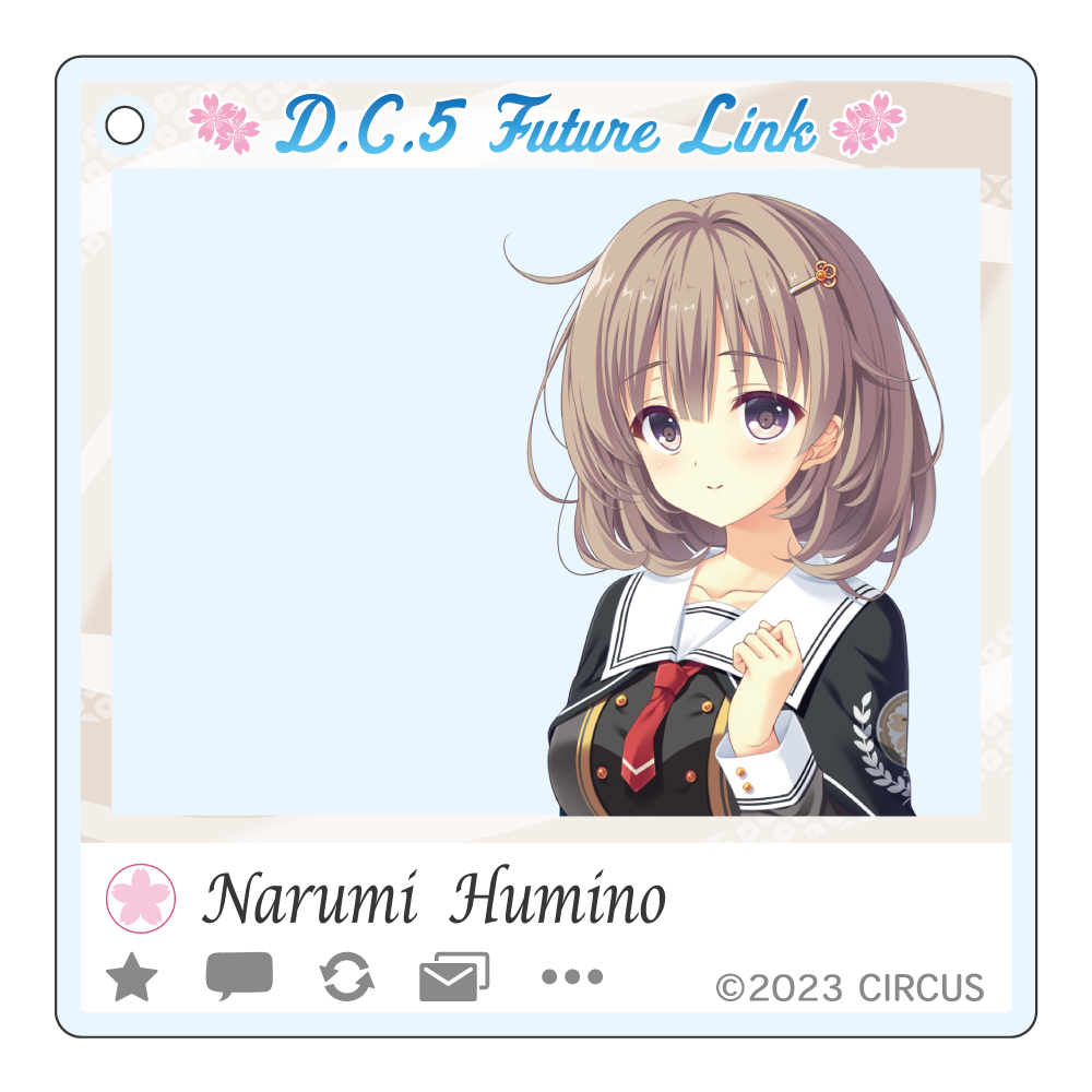D.C.5 Future Link トレーディングSNSぽいアクリルキーホルダー 鳴深芙美乃の画像
