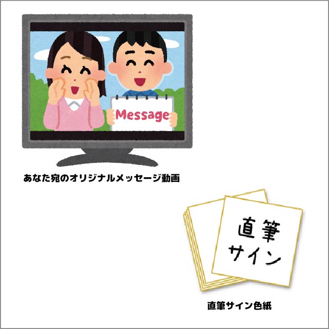 直筆サイン色紙&あなたへのオリジナル音声の画像
